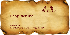 Leng Nerina névjegykártya